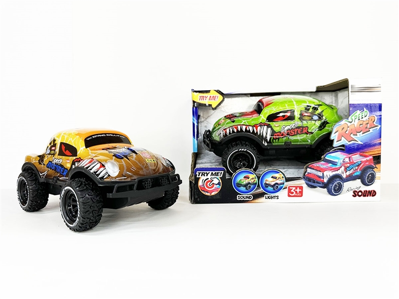 FRICTION STUNT CAR W/LIGHT & SOUND，2COLORS - HP1217529