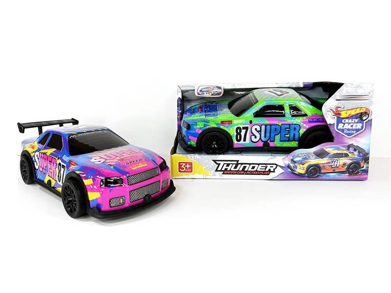 FRICTION STUNT CAR W/LIGHT & SOUND，2COLORS - HP1217533