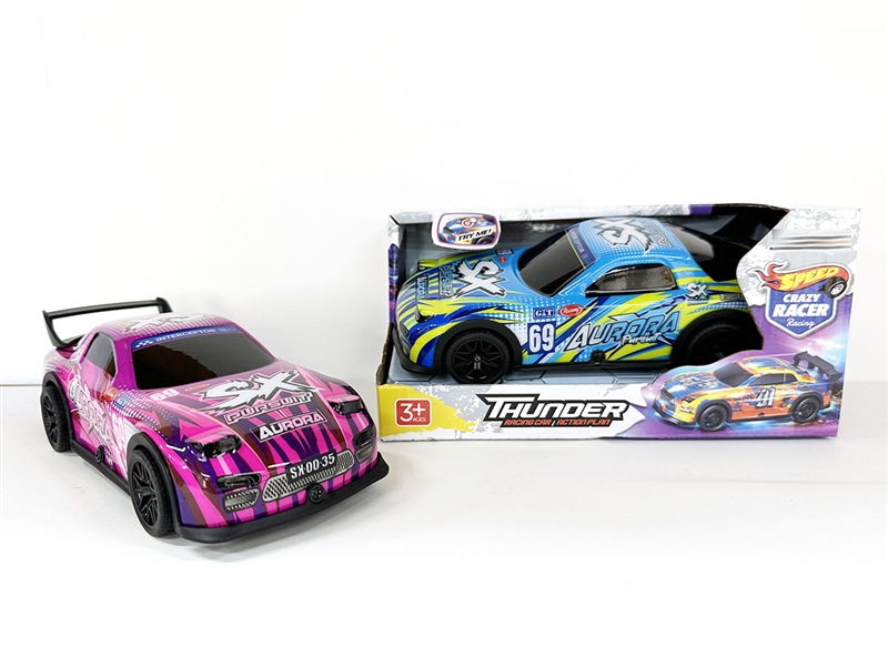 FRICTION STUNT CAR W/LIGHT & SOUND，2COLORS - HP1217534