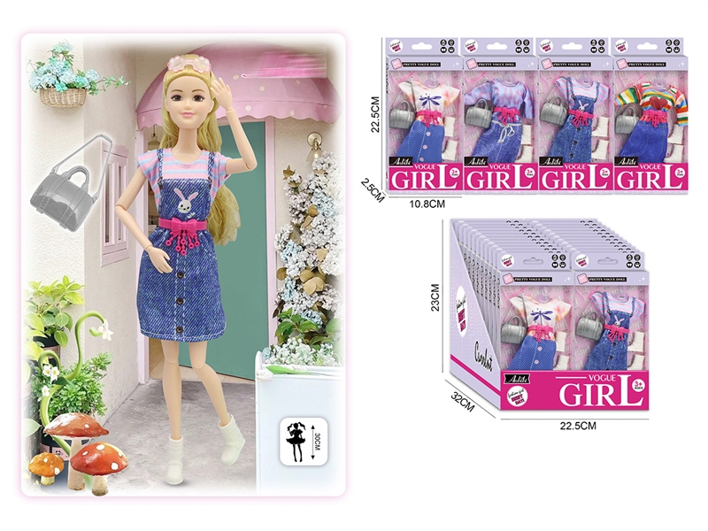 DOLLS CLOTHING 4ASST,24PCS/DISPLAY BOX - HP1217890