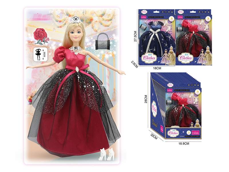 DOLLS CLOTHING 2ASST,12PCS/DISPLAY BOX - HP1217907