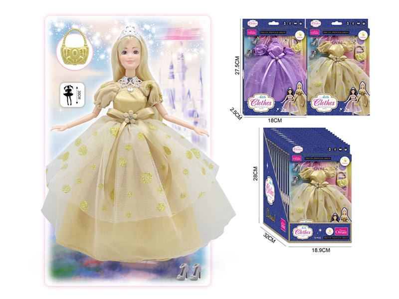 DOLLS CLOTHING 2ASST,12PCS/DISPLAY BOX - HP1217908