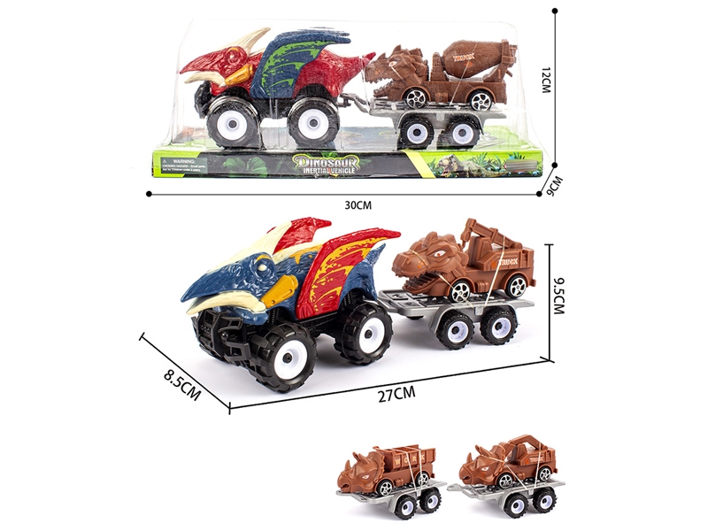 FRCTION DINOSAUR CAR W/PULLL BACK CAR ,2COLOURS - HP1218774