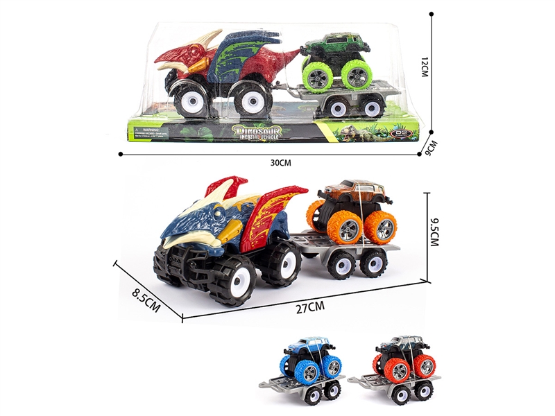 FRCTION DINOSAUR CAR W/PULLL BACK CAR ,2COLOURS - HP1218775