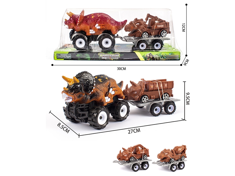 FRCTION DINOSAUR CAR W/PULLL BACK CAR ,2COLOURS - HP1218777