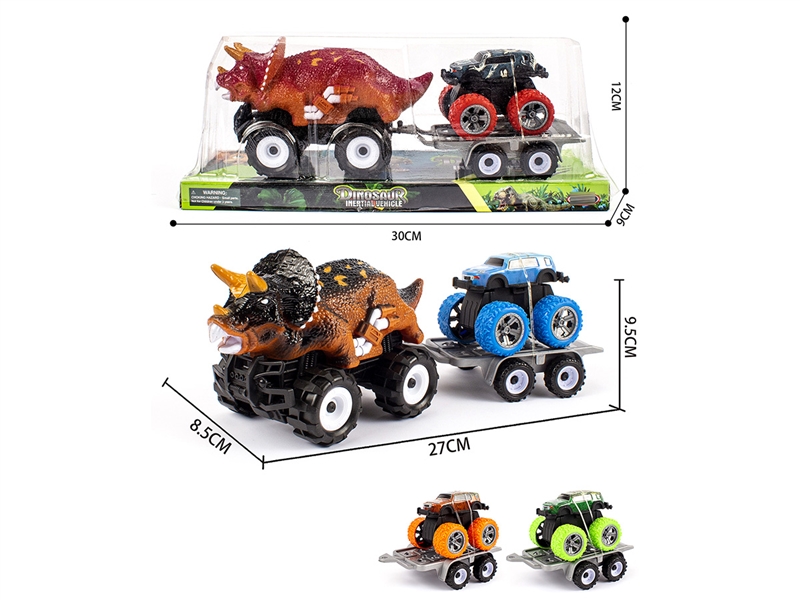 FRCTION DINOSAUR CAR W/PULLL BACK CAR ,2COLOURS - HP1218778