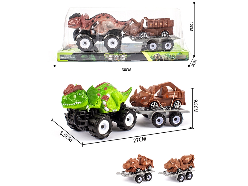 FRCTION DINOSAUR CAR W/PULLL BACK CAR ,2COLOURS - HP1218780