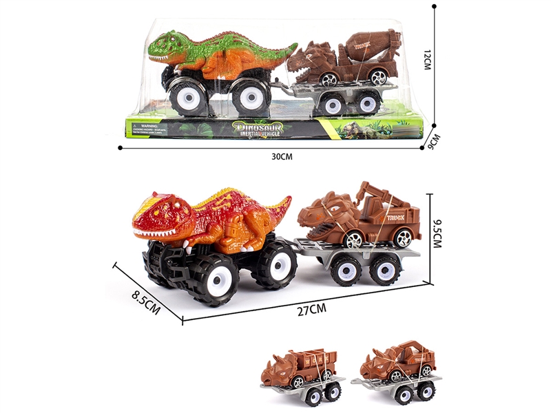 FRCTION DINOSAUR CAR W/PULLL BACK CAR ,2COLOURS - HP1218783