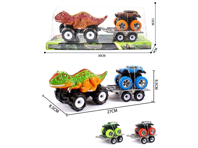 FRCTION DINOSAUR CAR W/PULLL BACK CAR ,2COLOURS - HP1218784