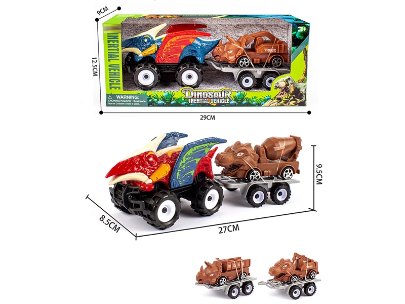 FRCTION DINOSAUR CAR W/PULLL BACK CAR ,2COLOURS - HP1218787