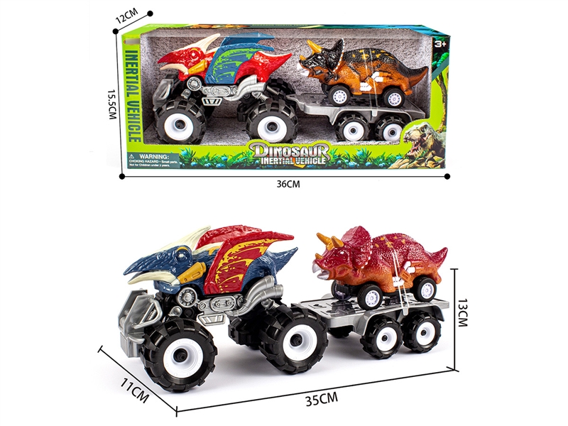 FRCTION DINOSAUR CAR W/FRCTION CAR ,2COLOURS - HP1218799