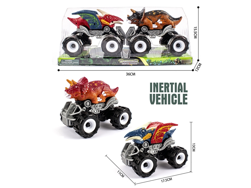 FRCTION DINOSAUR CAR W/FRCTION CAR ,2COLOURS - HP1218811