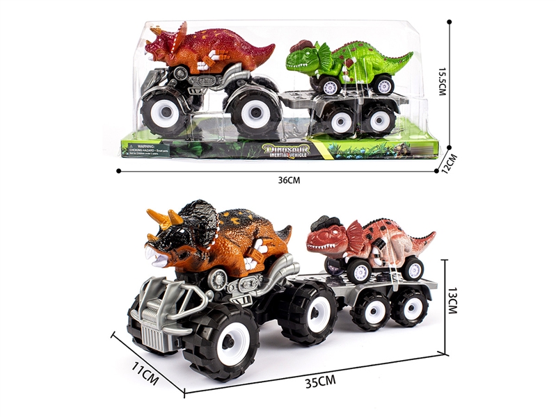 FRCTION DINOSAUR CAR W/FRCTION CAR ,2COLOURS - HP1218812