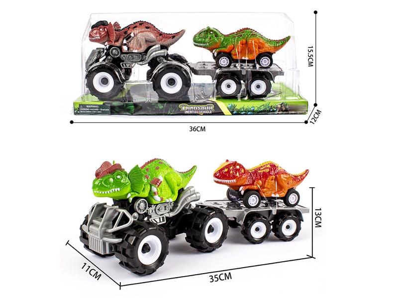 FRCTION DINOSAUR CAR W/FRCTION CAR ,2COLOURS - HP1218814