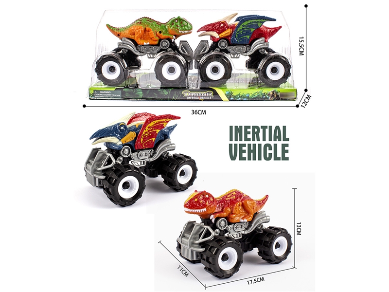 FRCTION DINOSAUR CAR W/FRCTION CAR ,2COLOURS - HP1218817