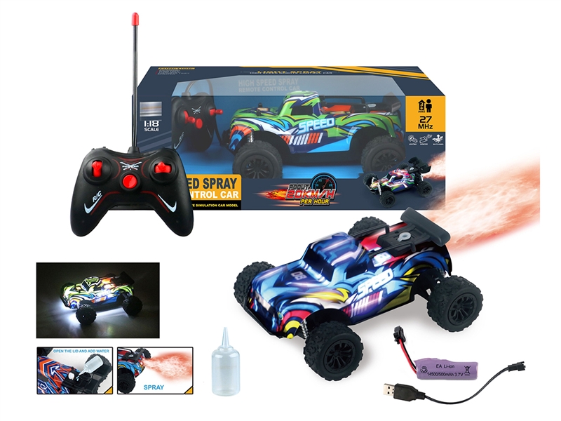 1:18 5-CHANNE R/C CAR W/SPRAY & LIGHT - HP1218982