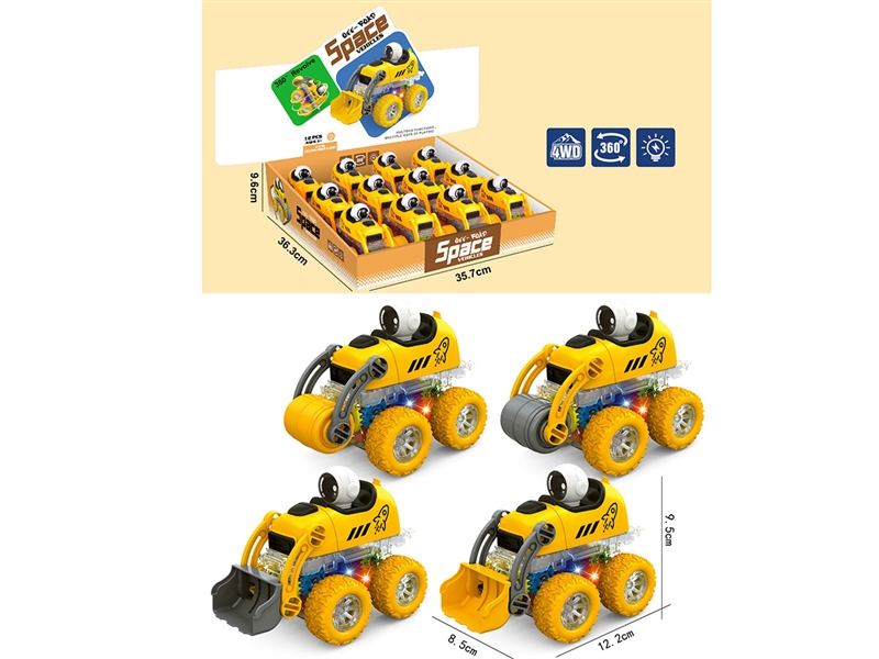 FRICTION STUNT CONSTRUCTION CAR,12PCS/DISPLAY BOX - HP1219222