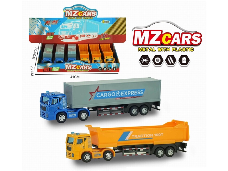 PULL BACK DIE-CAST TRUCK , 6PCS/DISPLAY BOX - HP1219360