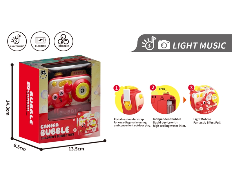 BUBBLE CAMERA W/LIGHT & MUSIC(NOT INCLUDE BATTERY) - HP1220430