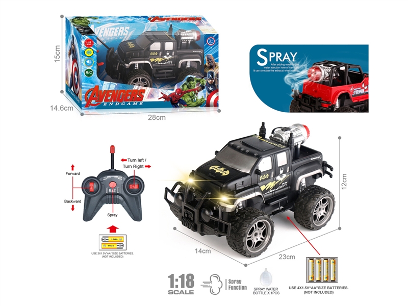 1:16 4-CHANNE R/C CAR W/LIGHT（NOT INCLUDED BATTERY） - HP1220475