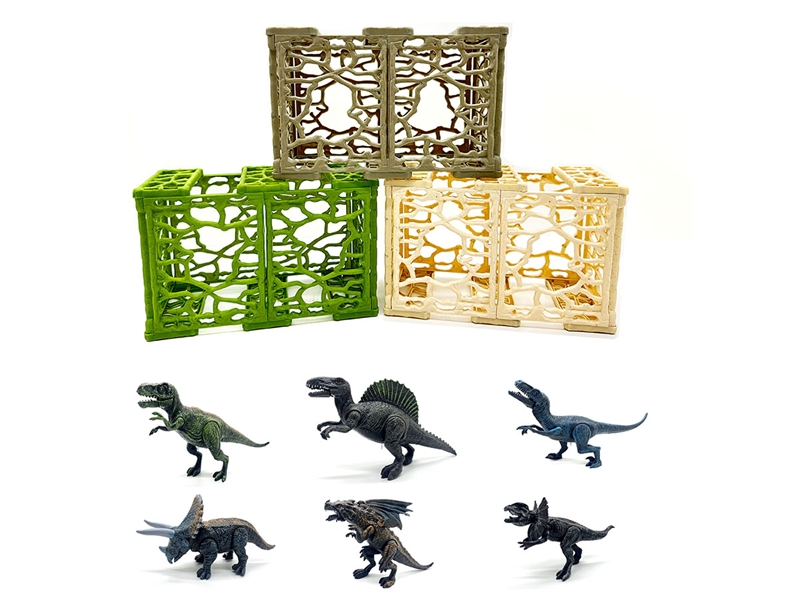 DINOSAUR W/CAGE & SOUND & LIGHT,3COLOURS - HP1221102