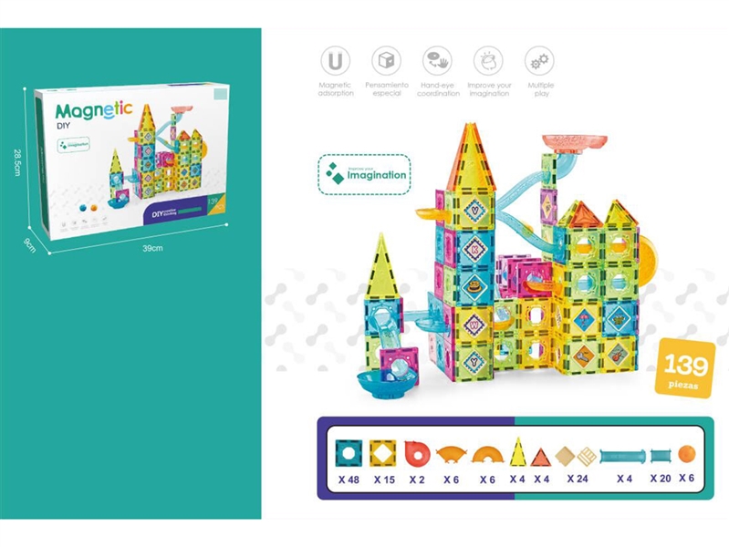 5.5CM MAGNETIC BUILDING BLOCKS 139PCS - HP1221906
