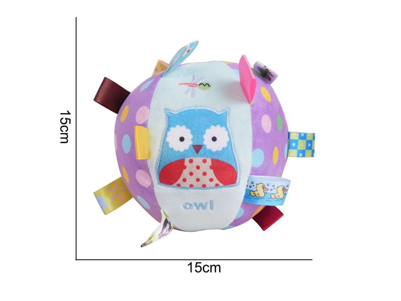 毛绒玩具  DOLOLO 摇铃球 猫头鹰 B - HP1222498