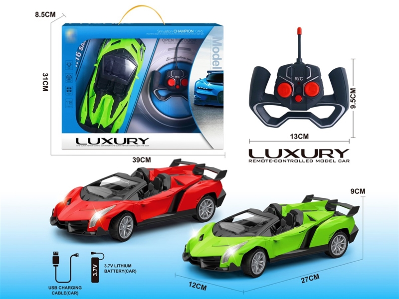 1:16 4-CHANNEL R/C CAR W/LIGHT , 2COLOURS（INCLUDED BATTERY） - HP1222737