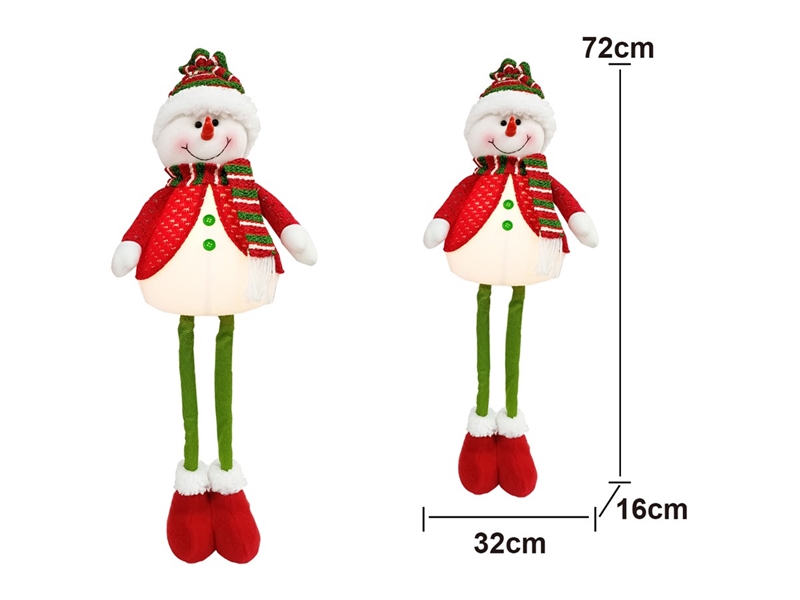 PLUSH CHRISTMAS CRAFTS W/LIGHT（ INCLUDED BATTERY） - HP1222770