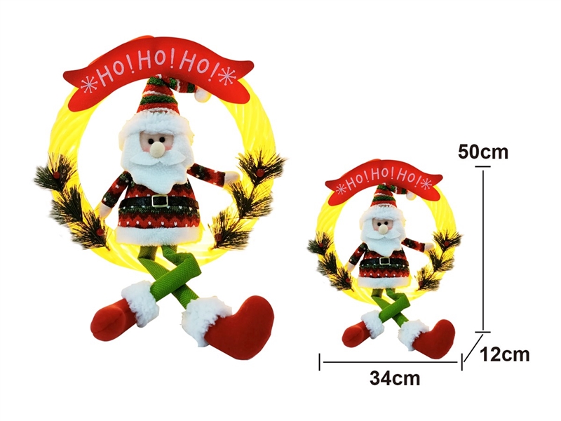 PLUSH CHRISTMAS CRAFTS W/LIGHT（ INCLUDED BATTERY） - HP1222772