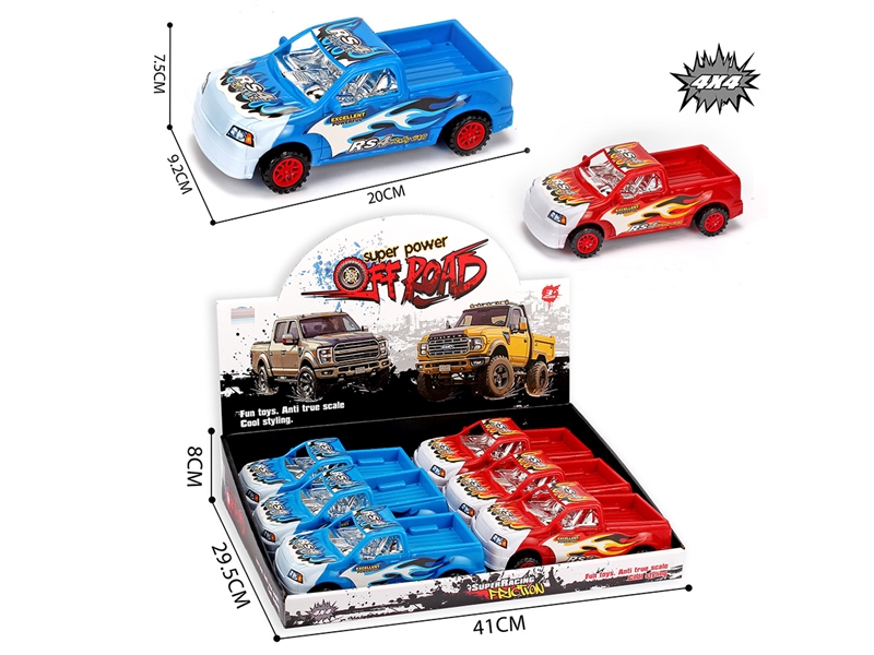 FRICTION CAR 2COLOURS,6PCS/DISPLAY BOX - HP1222875