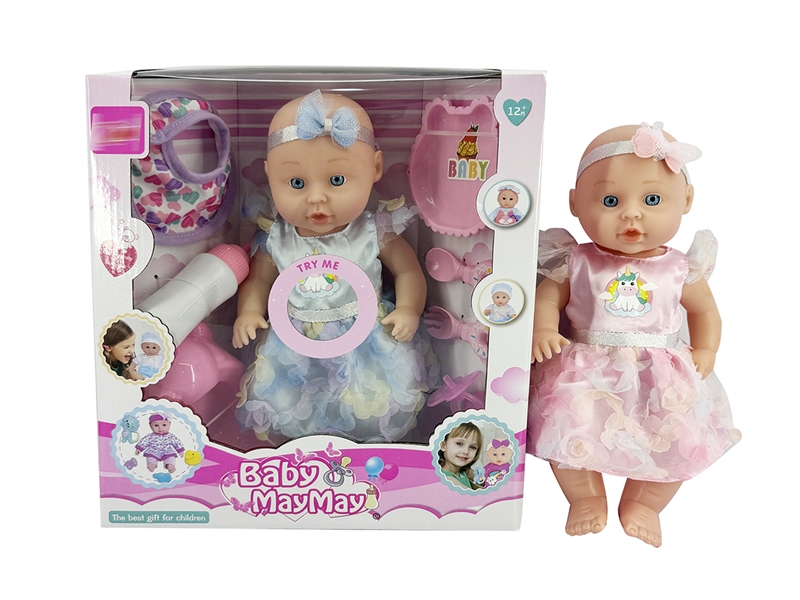 30CM BLOW MOLD DOLL W/ACCESSORIES & 6 SOUND IC - HP1223779