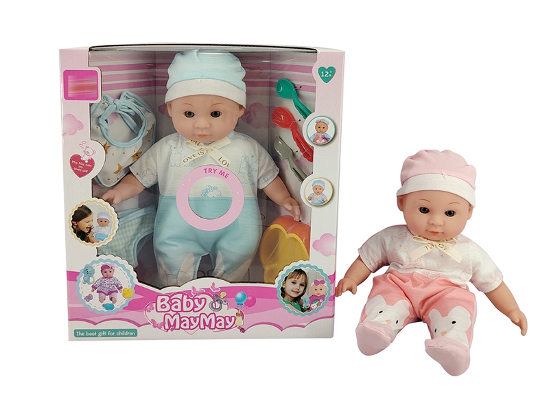 30CM COTTON BODY DOLL W/ACCESSORIES & 6 SOUND IC - HP1223782