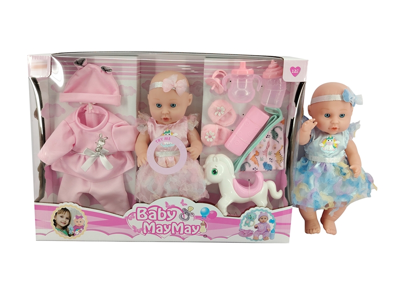 30CM BLOW MOLD DOLL W/ACCESSORIES & 6 SOUND IC - HP1223787