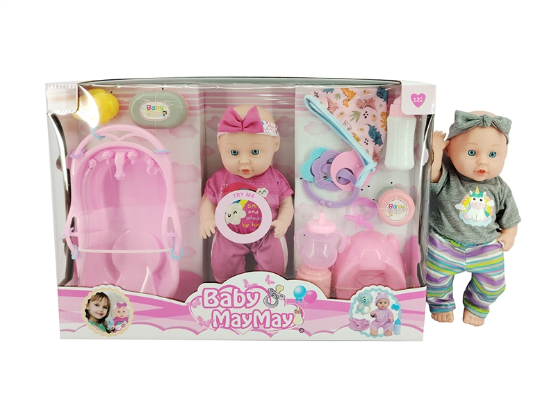 30CM BLOW MOLD DOLL W/ACCESSORIES & 6 SOUND IC - HP1223790