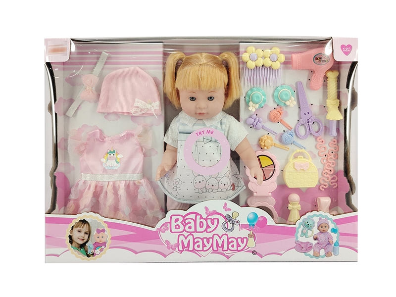 30CM COTTON BODY DOLL W/ACCESSORIES & 6 SOUND IC - HP1223791