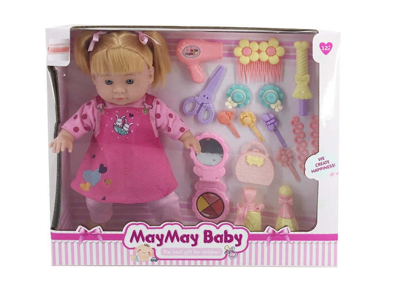 30CM COTTON BODY DOLL W/ACCESSORIES & 6 SOUND IC - HP1223794