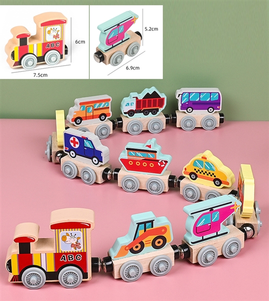 WOODEN MAGNETIC FREE WAY TRAIN - HP1224379