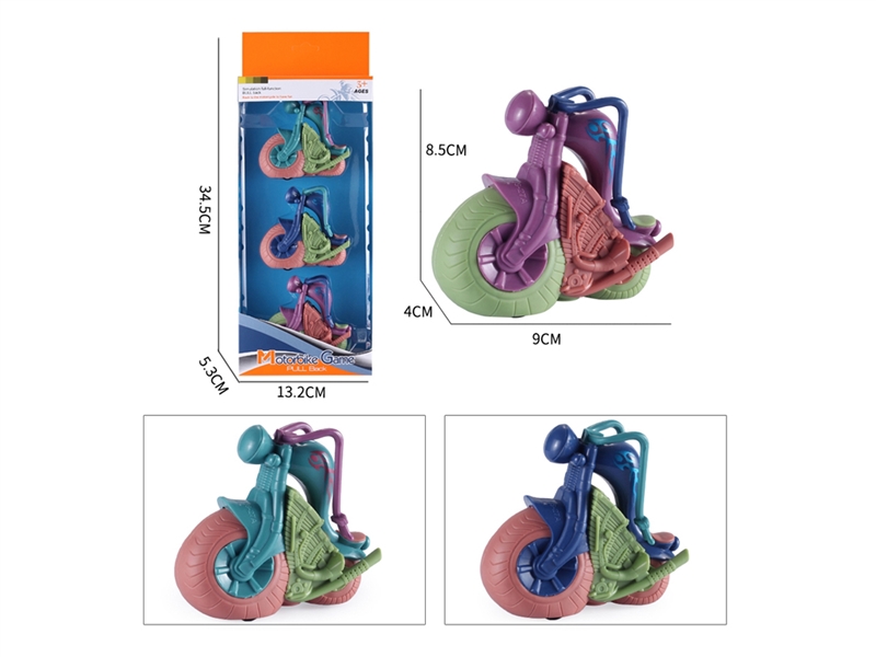 PULL BACK MOTORCYCLE 3PCS - HP1224747