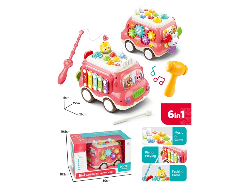 6 IN 1 LEARNERS CAR W/LIGHT & MUSIC - HP1225201