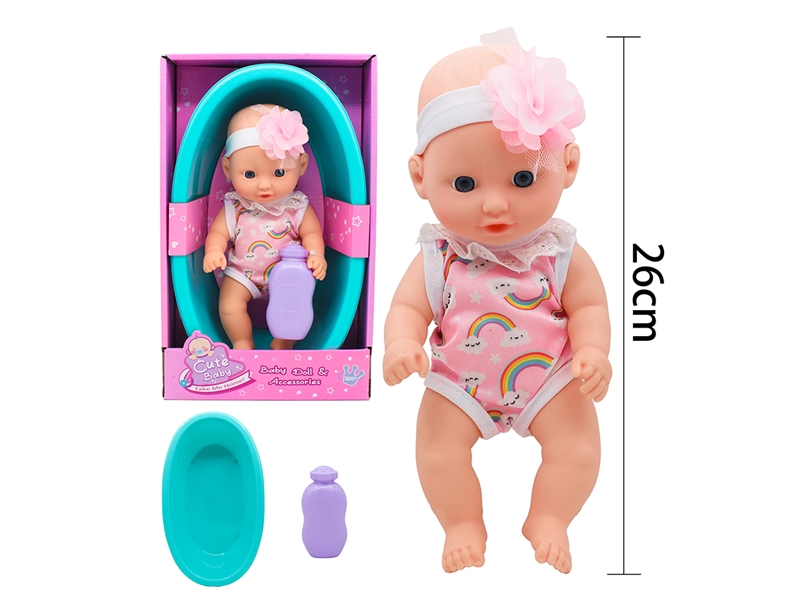 26CM RUBBER DOLL W/ACCESSORIES - HP1225411