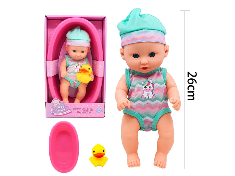 26CM RUBBER DOLL W/ACCESSORIES - HP1225414