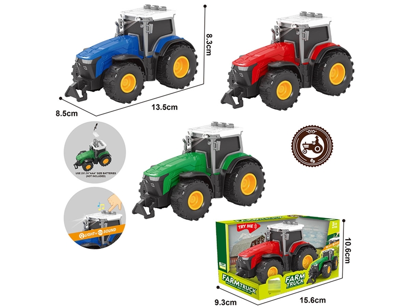 FRICTION FARMER CAR W/LIGHT & MUSIC,3COLOURS - HP1226295