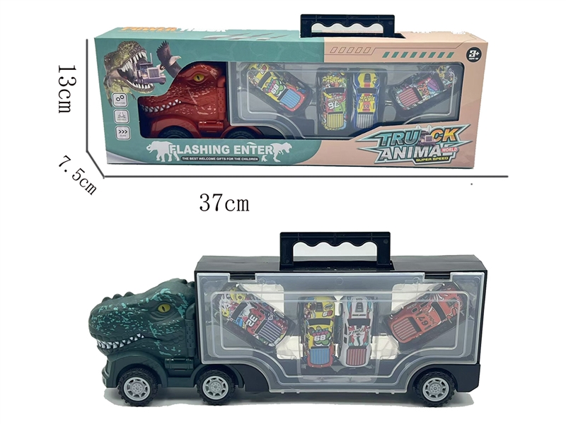 FREE WAY TRUCK W/DIE-CAST CAR 4PCS - HP1226348