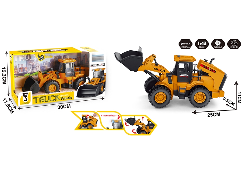 FRICTION CONSTRUCTION CAR W/LIGHT & SOUND（INCLUDED BATTERY） - HP1231241