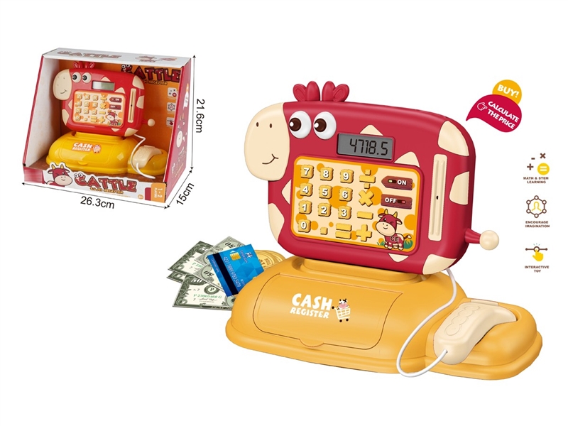 卡通牛仿真液晶显示屏计算收银机（带计算功能+灯光声音） - HP1232207