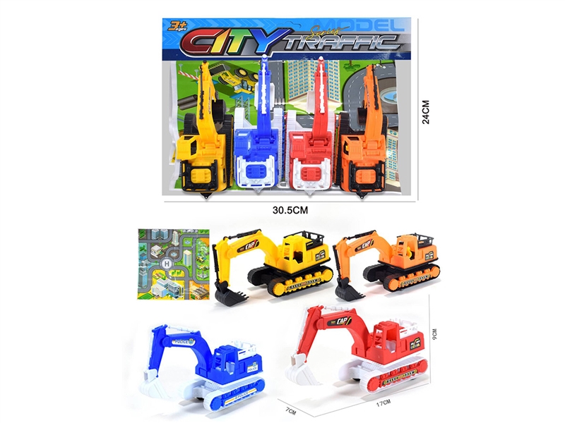 FREE WAY CONSTRUCTION CAR 4PCS - HP1232815