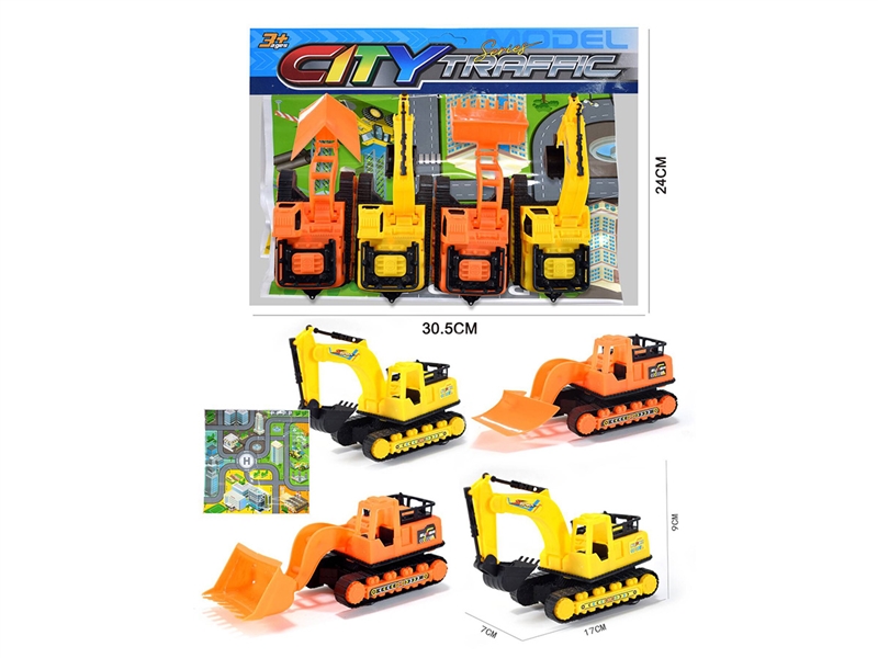 FREE WAY CONSTRUCTION CAR 4PCS - HP1232816