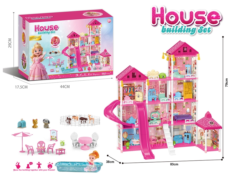 DIY VILLA SET W/LIGHT,250PCS - HP1232910