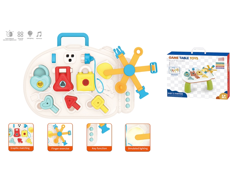 BABY GAME TABLE TOYS W/LIGHT & MUSIC,WHITE - HP1232942